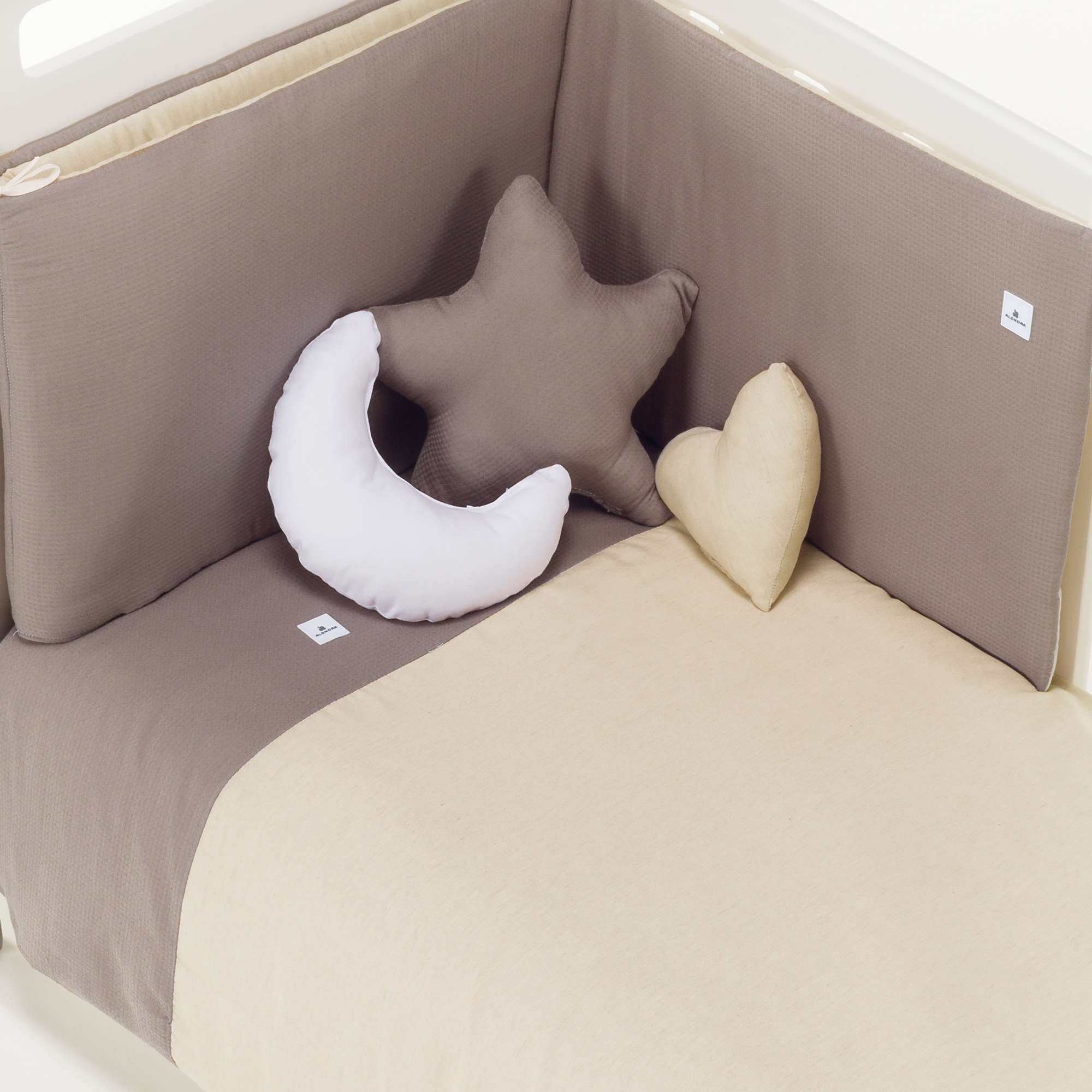 Nórdico cama Montessori 70x140cm crema y beige