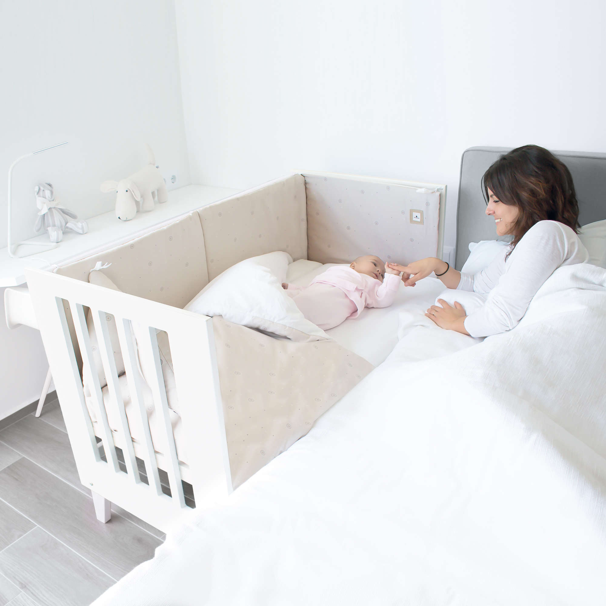 Wooden co-sleeping cots