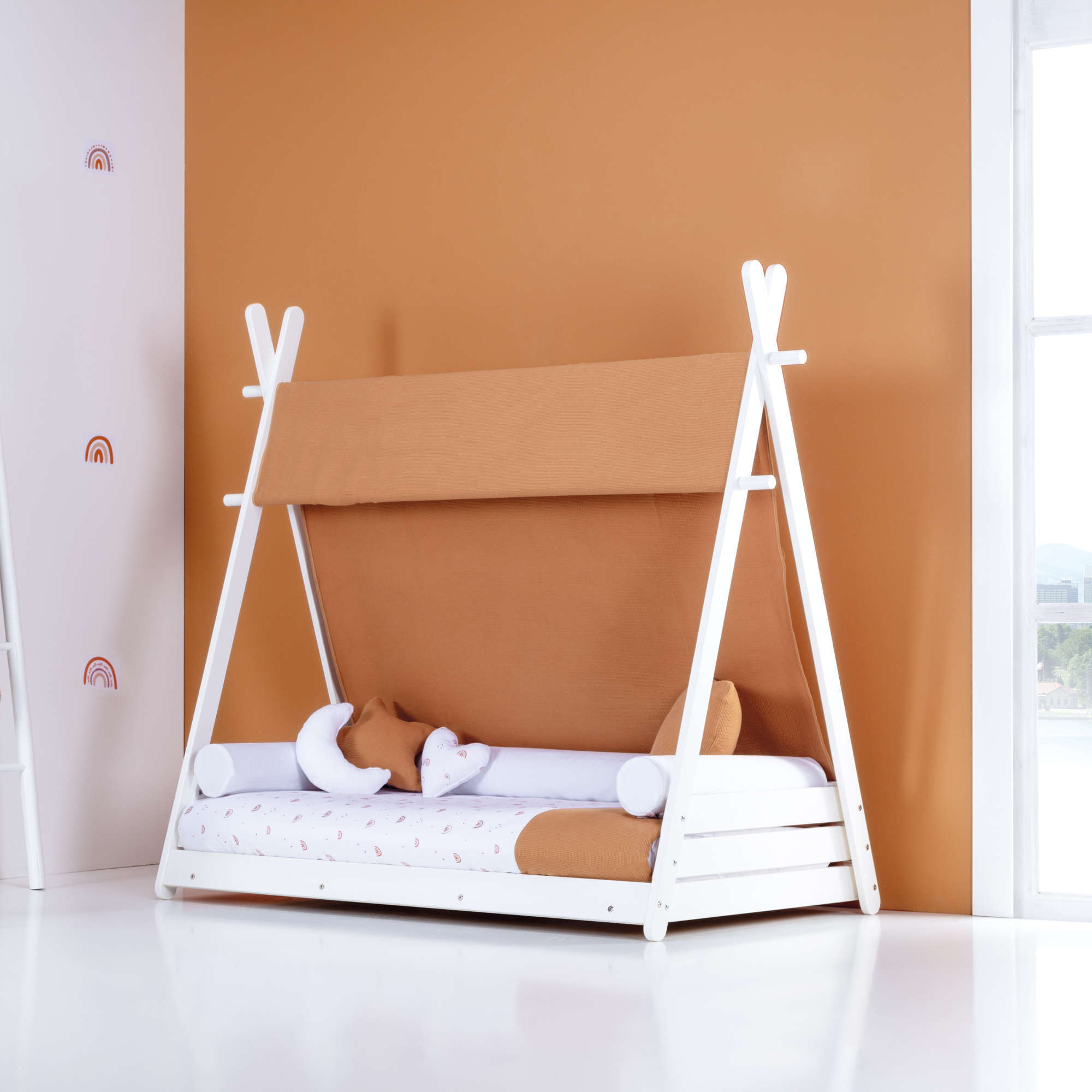 Toldo para cama Montessori 70x140cm terracota