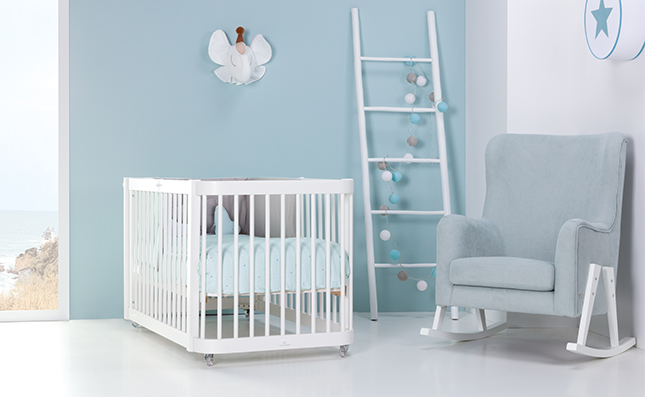 Cot of 70x140cm that converts into wooden crib