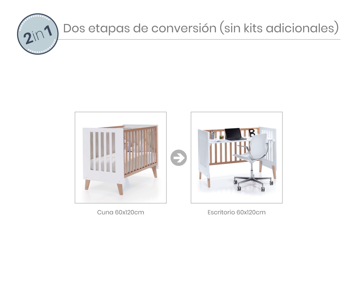 2 conversion stages co-sleeping cot nexor