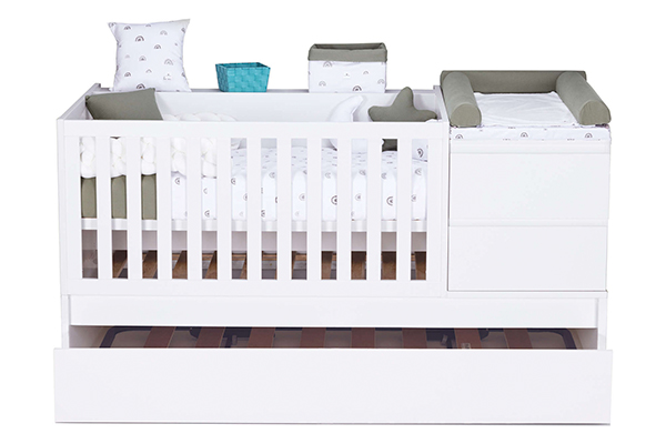 Convertible crib 70x140 Inside K404 with trundle bedr