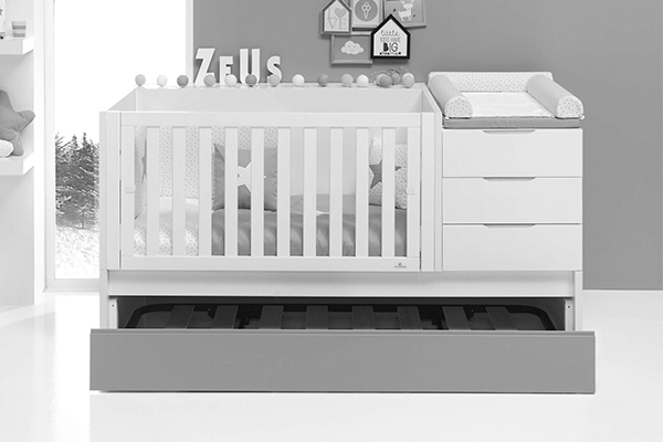 Convertible crib 70x140 Sero More K546 with drawers