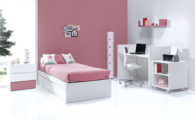 Convertible crib 70x140cm transformed into a complete bedroom Sero Kubo White K551