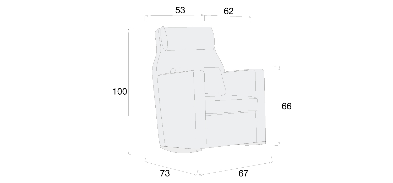Medidas sillón lactancia modelo Ergo de Alondra